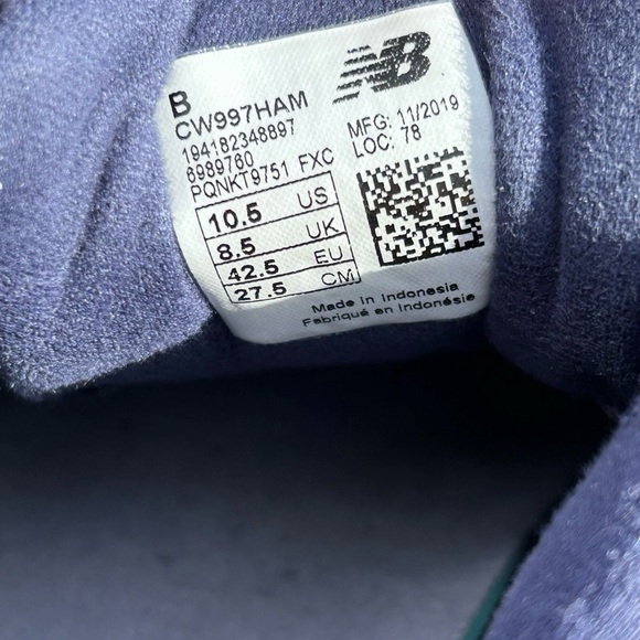New Balance Blue Purple Indigo Retro Athletic Sneakers 997H Women’s 10.5 - Picture 9 of 15